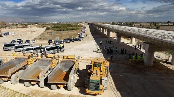 Obras del AVE a Murcia.