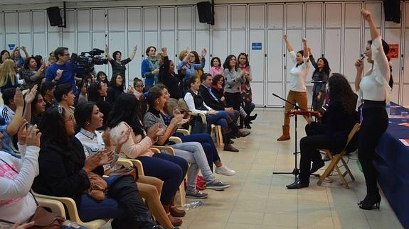 Durantes las jornadas de Gitanas Feministas para la Diversidad. 