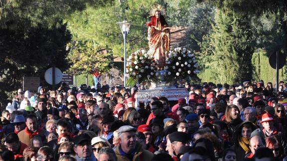 La romería de bajada de Santa Eulalia. 