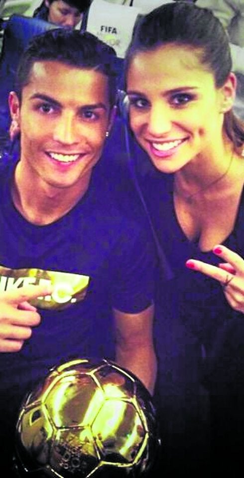 Cristiano y Lucía, tras la entrega del balón de oro. 