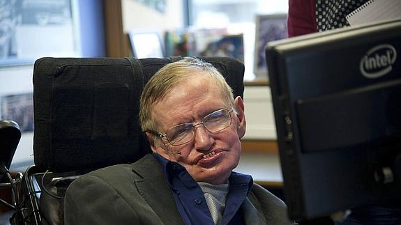 Stephen Hawking durante una ponencia en enero. 