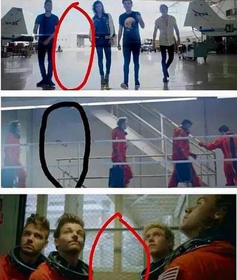 Algunos fotogramas con los misteriosos huecos.