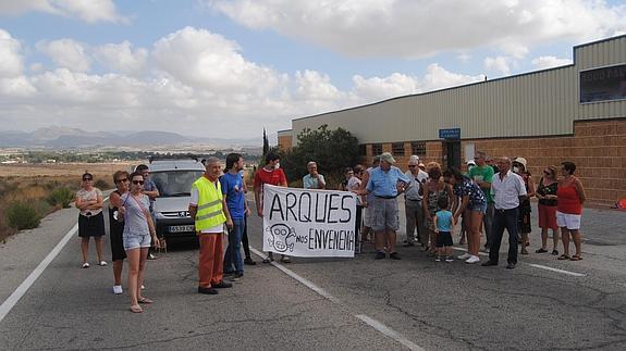 Un momento de la protesta.