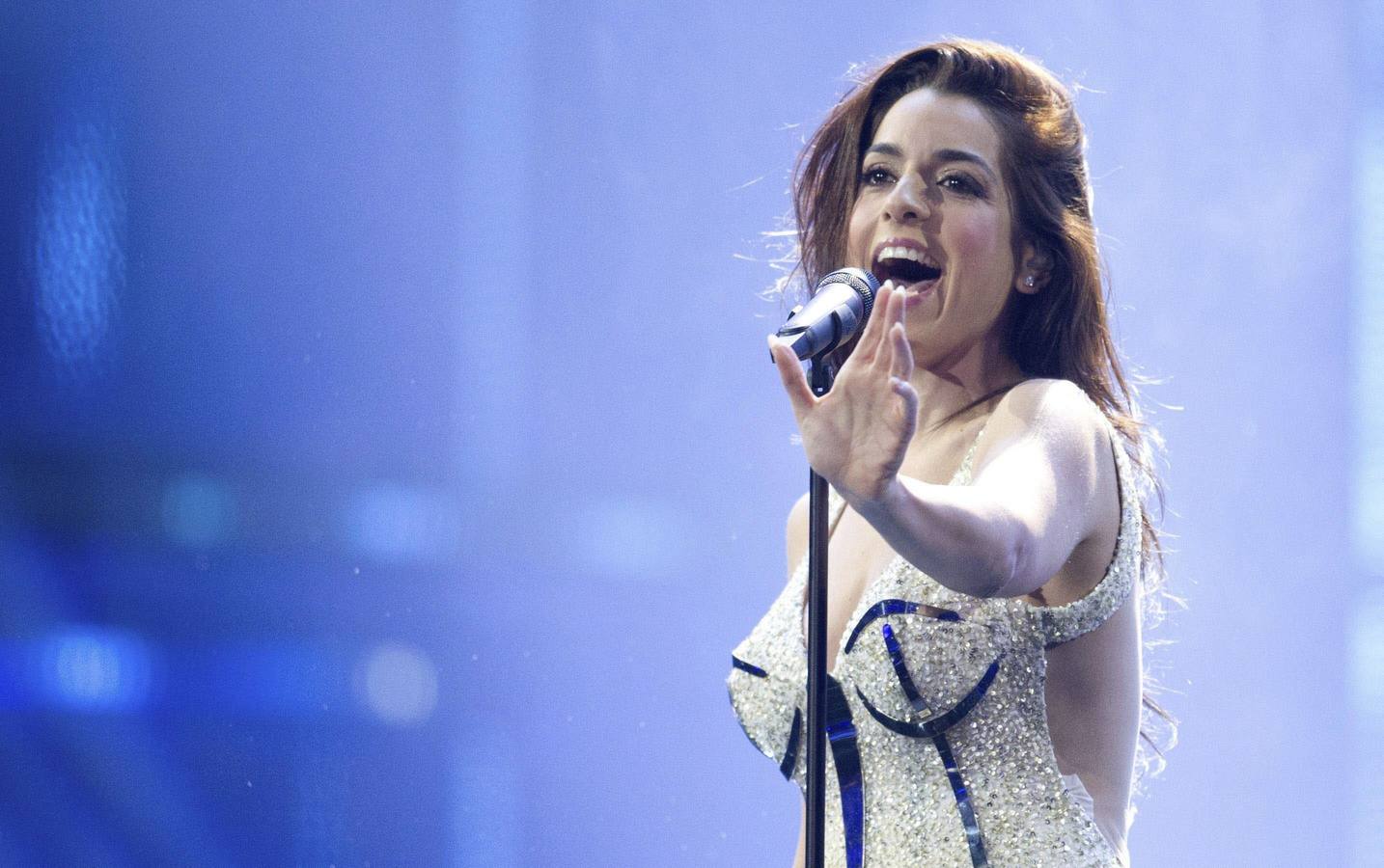 Ruth Lorenzo en uno de los ensayos del festival de Eurovisión en 2014. 