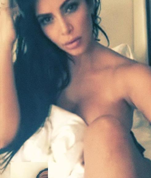 Kim Kardashian en una de las imágenes.