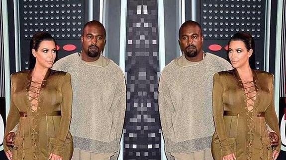 Kim Kardashian y su marido Kanye West.