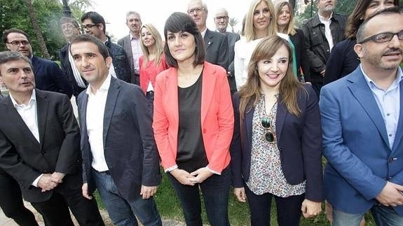 María González Veracruz en el acto de presentación de las candidaturas murcianas al Congreso y al Senado. 