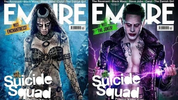 Cara Delevingne y Jared Leto encarnados en Encantadora y El Joker para la revista Empire. 