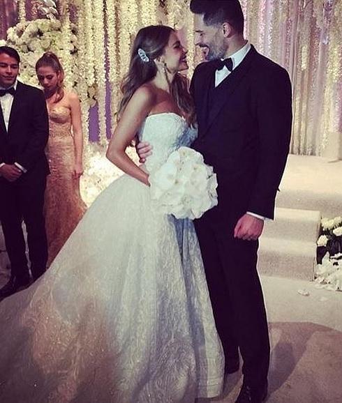 Sofía Vergara y Joe Manganiello tras darse el 'sí, quiero'.