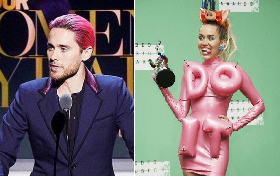 Jared Leto y Miley Cyrus. 