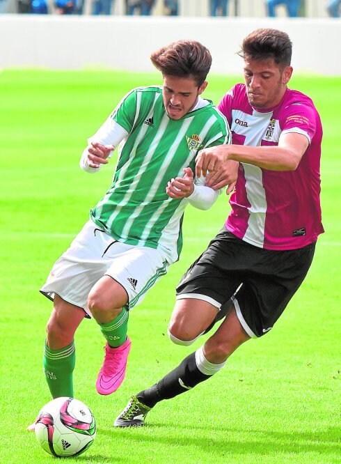 Sergio Jiménez, en el partido ante el Betis B. 