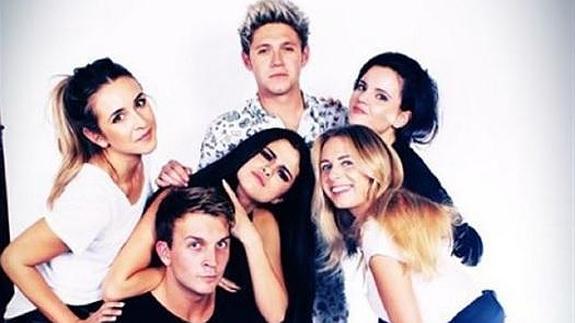 Niall Horan y Selena Gomez con otros amigos el pasado viernes.