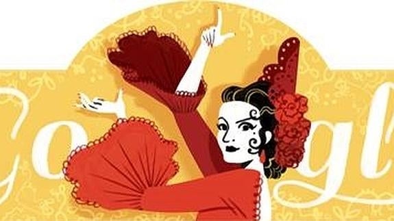 Lola Flores en el doodle del navegador