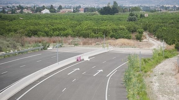 Corte de la 'autovía del bancal' a la altura de Zeneta. 