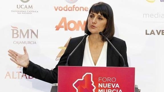 María González Veracruz, este viernes, en el Foro Nueva Murcia. 