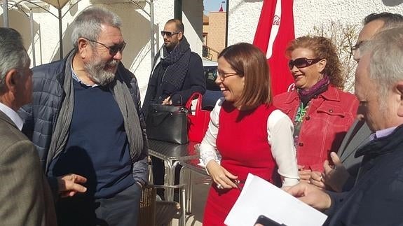 Méndez, en Cartagena, con la vicealcaldesa Castejón.