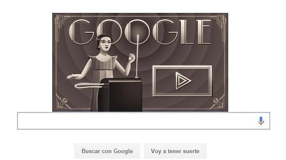 Clara Rockmore y su theremin protagonizan un doodle dedicado a la música