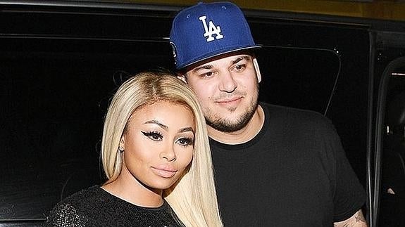 Rob Kardashian junto a su prometida, Blac Cynha.