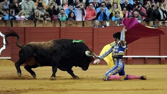 Juan Jose Padilla, este sábado, en La Maestranza de Sevilla. 