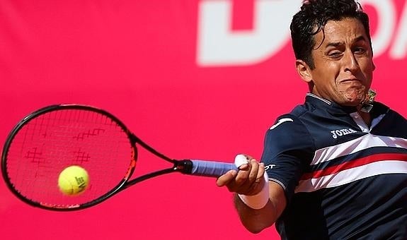 Nicolás Almagro, este jueves, en la segunda ronda del Abierto de Estoril.