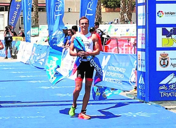 David Castro, ganador del campeonato de España de triatlón celebrado en Águilas. 