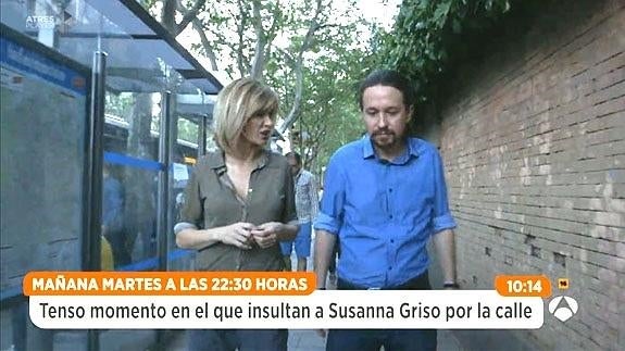Susanna Griso  y PAblo Iglesias