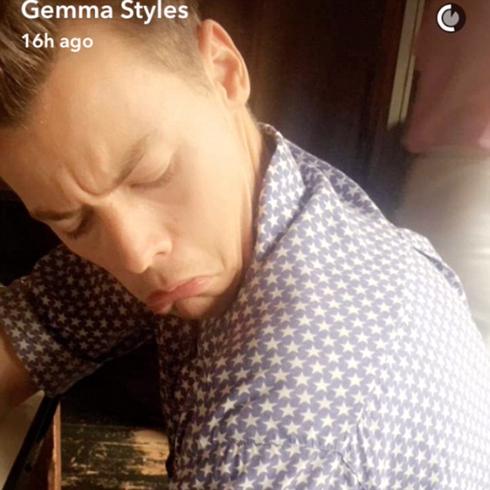 Snapchat de Gemma Styles con Harry Styles.