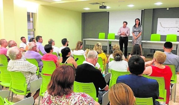 Fuentes y Jódar, durante el acto de presentación del proyecto.