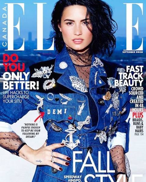 La cantante es la chica de portada de la edición canadiense de la revista Elle. 