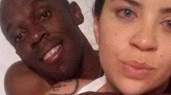 Usain Bolt junto a Jady Duarte.