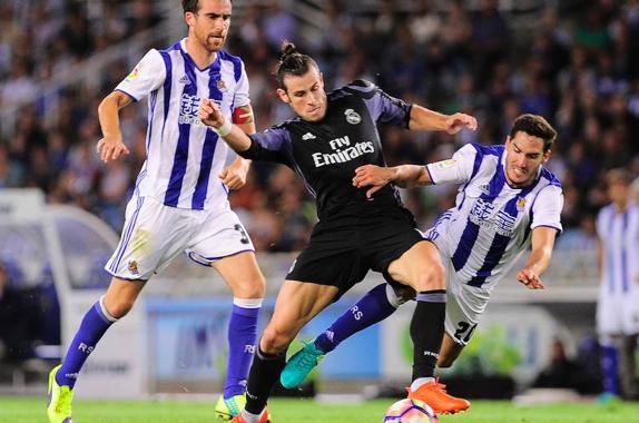 Gareth Bale en el partido de la Primera Jornada de LaLiga contra el Real Sociedad. 