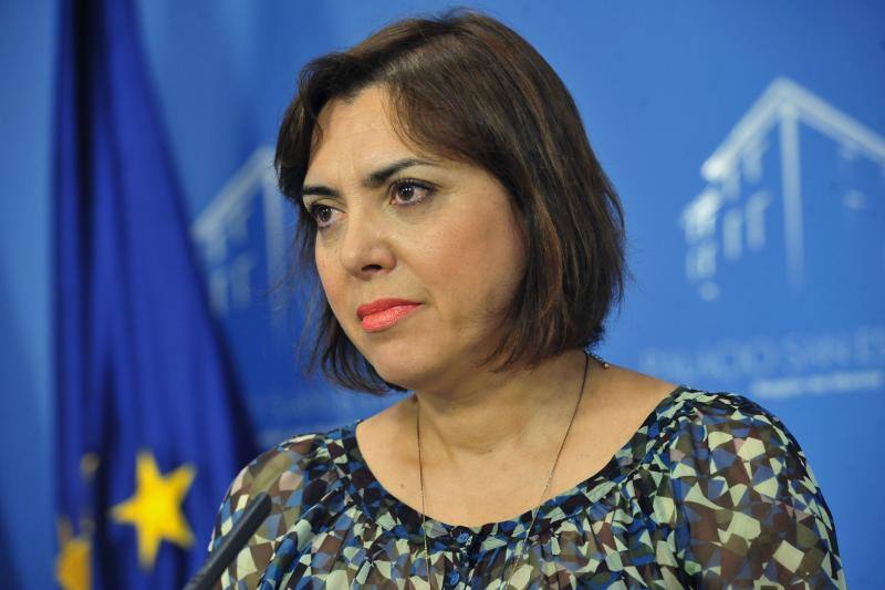 Encarna Guillén, este miércoles, en la rueda de prensa del Consejo de Gobierno.  