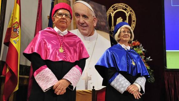 Los nuevos doctores 'Honoris Causa' de la UCAM. 