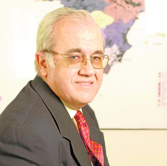 El presidente de los regantes, Andrés del Campo.