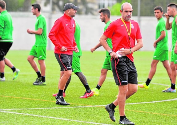 Alberto Monteagudo, en el entrenamiento de ayer.
