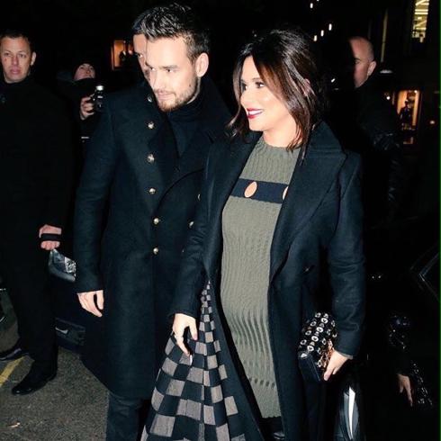 Liam Payne y Cheryl Cole en Londres hoy.