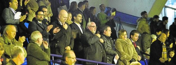 José Luis Mendoza, el sábado, en el palco de La Condomina.