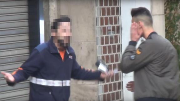 Momento tras la 'agresión'