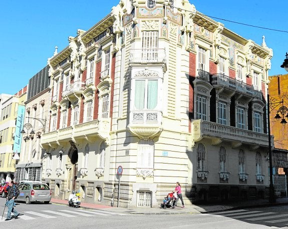 Vista del Palacio de Aguirre, en el centro de Cartagena.