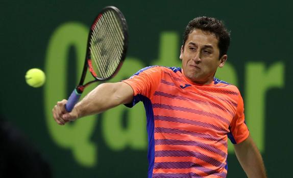 Nicolás Almagro, este jueves en Doha.