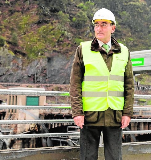 El presidente de Iberdrola, Ignacio Galán, durante una visita a instalaciones de Iberdrola en España. 