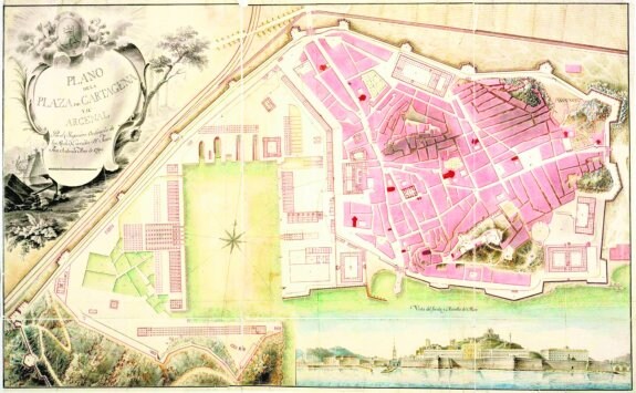 Cartografía del Arsenal realizada por Juan José Ordovás en 1799.