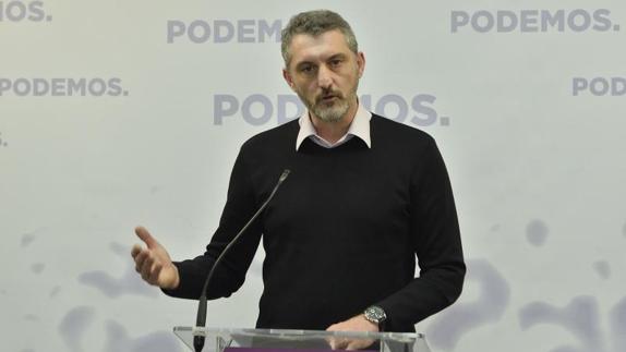 Óscar Urralburu, este lunes. 