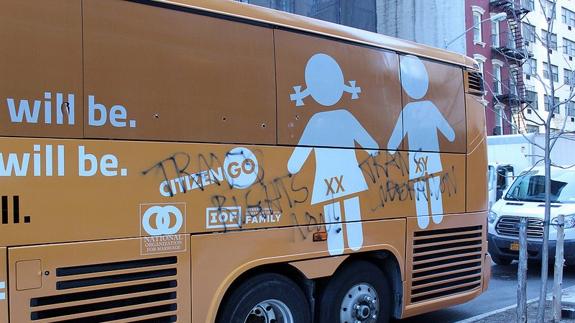 Así ha quedado el autobús tras los actos vandálicos