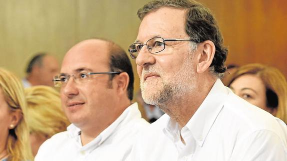 Pedro Antonio Sánchez y Mariano Rajoy. 