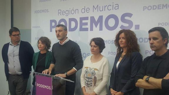 Óscar Urralburu en la rueda de prensa este martes. 