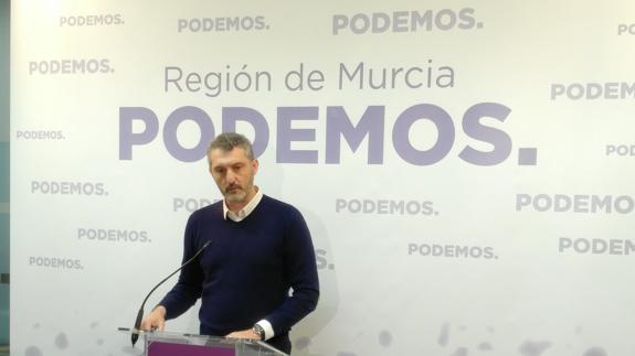 Óscar Urralburu, portavoz de Podemos en la Asamblea. 