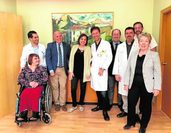La consejera de Sanidad, Encarna Guillén (c) visitó ayer el Hospital de la Vega Lorenzo Guirao de Cieza.