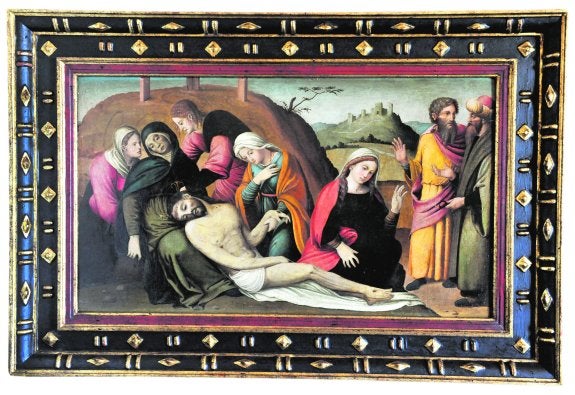 La 'Piedad' de Juan de Vitoria, en la imagen, debió de ser la predela de un retablo de grandes dimensiones. A mediados del S. XVI fue uno de los artistas más cotizados en el antiguo Reino de Murcia.