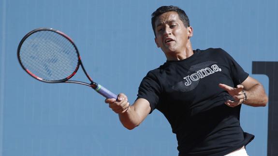 Almagro, durante un entrenamiento en Madrid. 